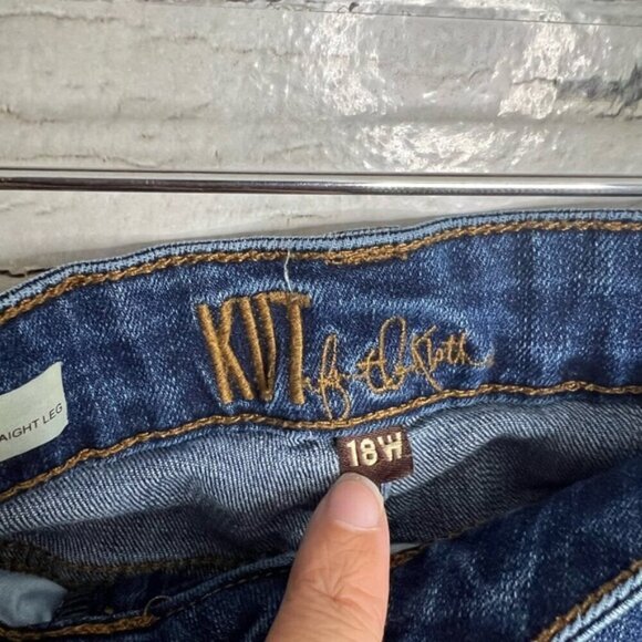 Kut From The Kloth Katy high rise  ankle straight Jeans Women's Size 18W Denim - Picture 4 of 8